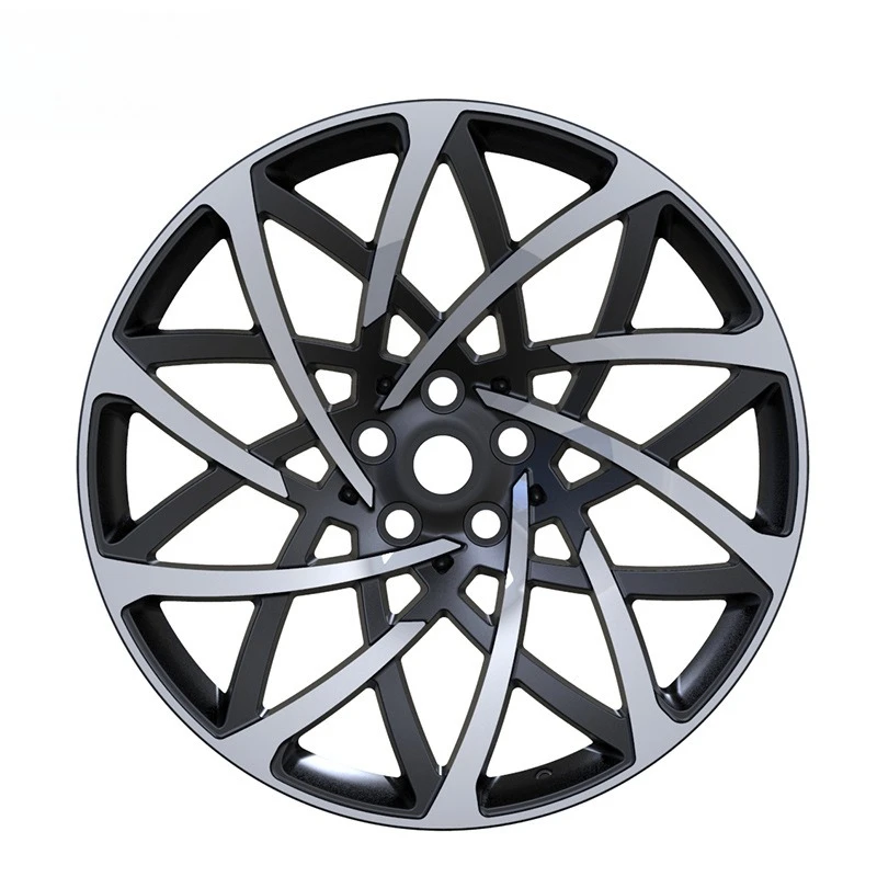 Forged matte black car surface one-piece wheel hub 1718 inches suitable for various models of car wheel hub modification
