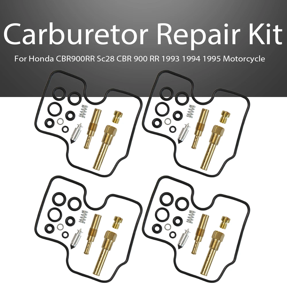 

4Sets Motorcycle Carburetor Repair Kit Rebuild For Honda CBR900RR Sc28 CBR 900 RR 1993 1994 1995 Motorcycle