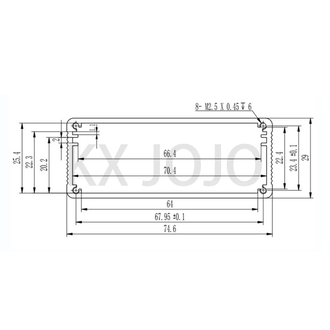 Aluminum Enclosure 74*29*80/100/110/120mm Integrated Waterproof Black Circuit Board Alloy Power Supply DIY