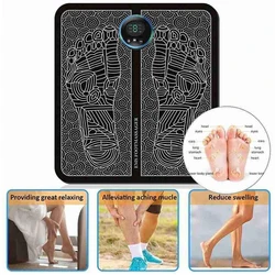 Ems elétrica pé estimulador massageador dobrável portátil esteira de massagem elétrica circulação automática completa massagem para homem e mulher