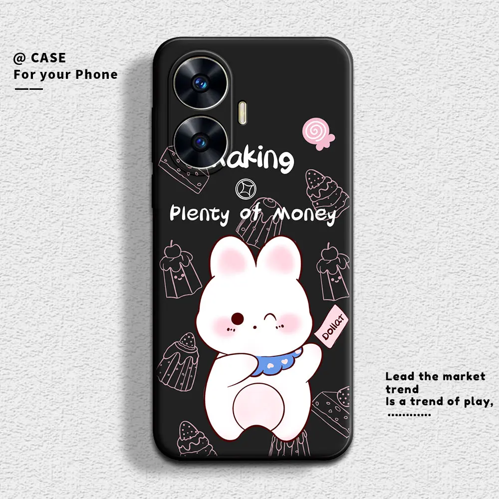 For Realme C55 C51 C53 C35 Case Cute Panda Soft Silicon Couple Phone Case For Realme C30 C30S C31 C33 2023 Protect Cartoon Cover