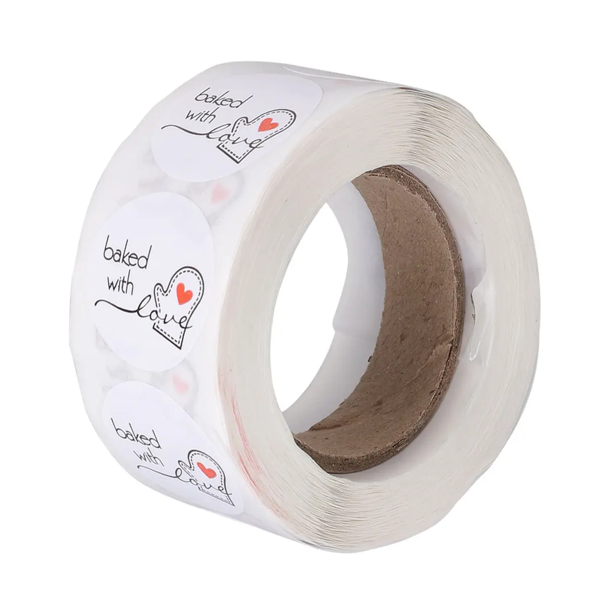 

1 Roll Premium Baking Stickers Strong Adhesive Smooth Surface Fit DIY Packaging Decor Labels for Holiday Crafts Food Containers