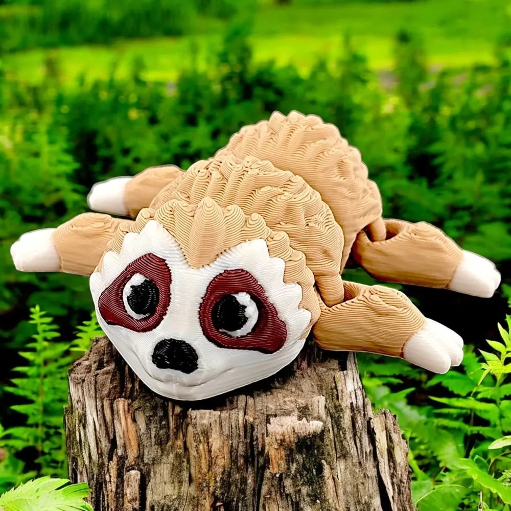 

Movable Joints Mini 3D Printing Sloth Realistic Figurine 3D Printed Sloth Sculpture Cartoon Handicraft 3D Printed Sloth Toy