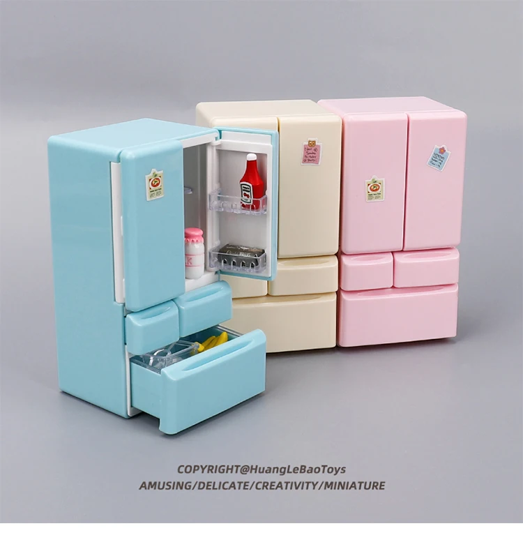 Simulatie Mini Dubbele deur Kleine Koelkast Decoratie voor 1/10 RC Crawler Auto TRX4 Defender AXIALE SCX10 RC4WD TF2 TRX6 Onderdelen