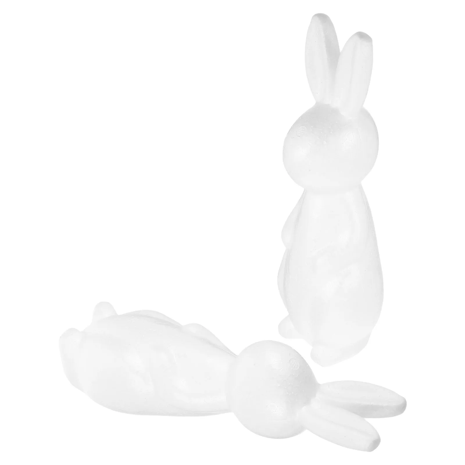 

Набор для творчества: 2 белых пенопластовых кролика (незаконченные заготовки) для раскрашивания, DIY-проектов, семейных занятий, для детей и взрослых