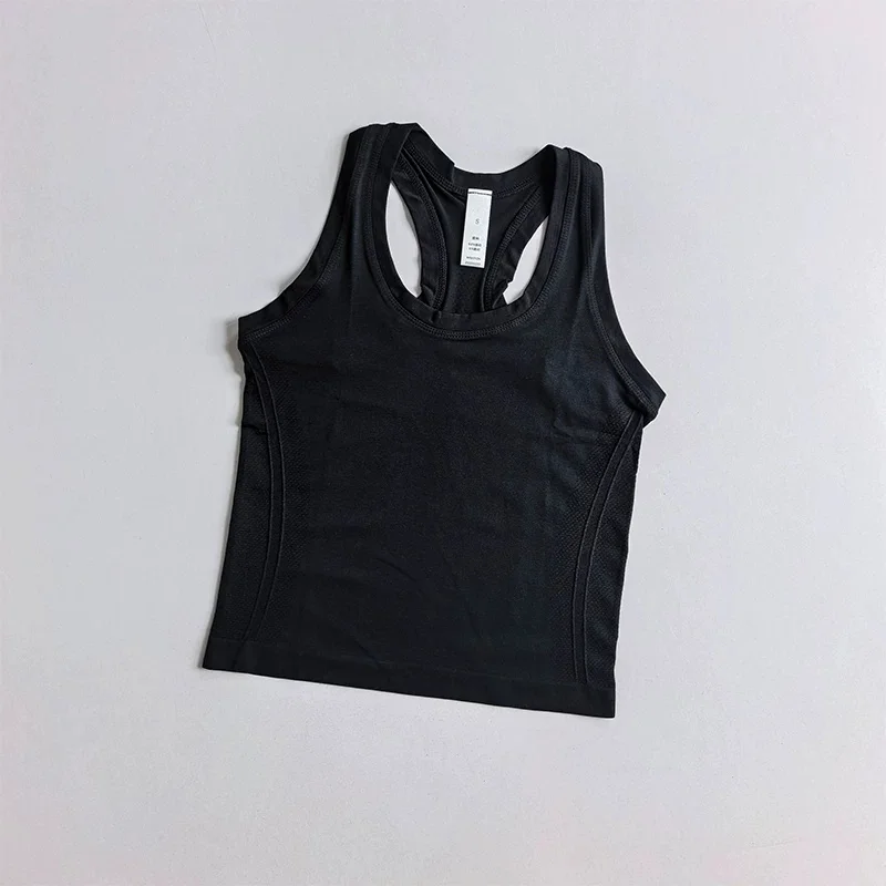 Sportliche Damen-Yoga-Top mit Racerback, schnelltrocknend, einlagig, schmal geschnitten, elastisch, Fitness-Oberteil, ohne integrierten BH, ideal für Pilates-Training. – Detail 8