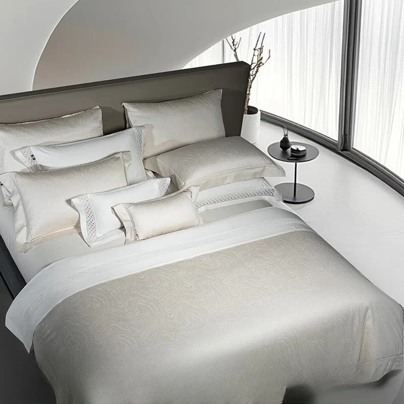 

Cotton thick woven jacquard cotton bed set of four high-end bedding sets