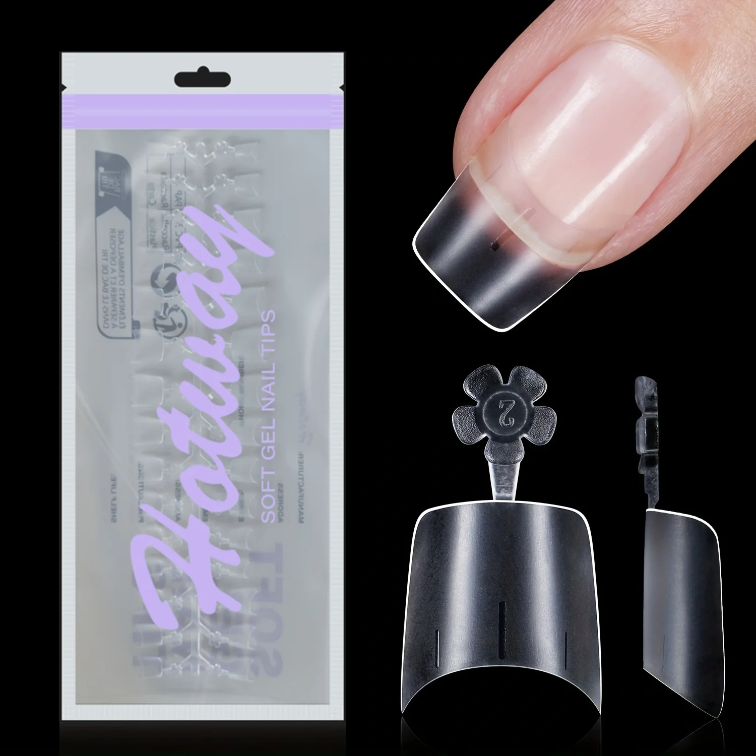 180 pièces d'ongles artificiels en acrylique ultra-courts en forme de cercueil, 12 tailles de faux ongles semi-couvrants givrés, parfaits pour le nail art