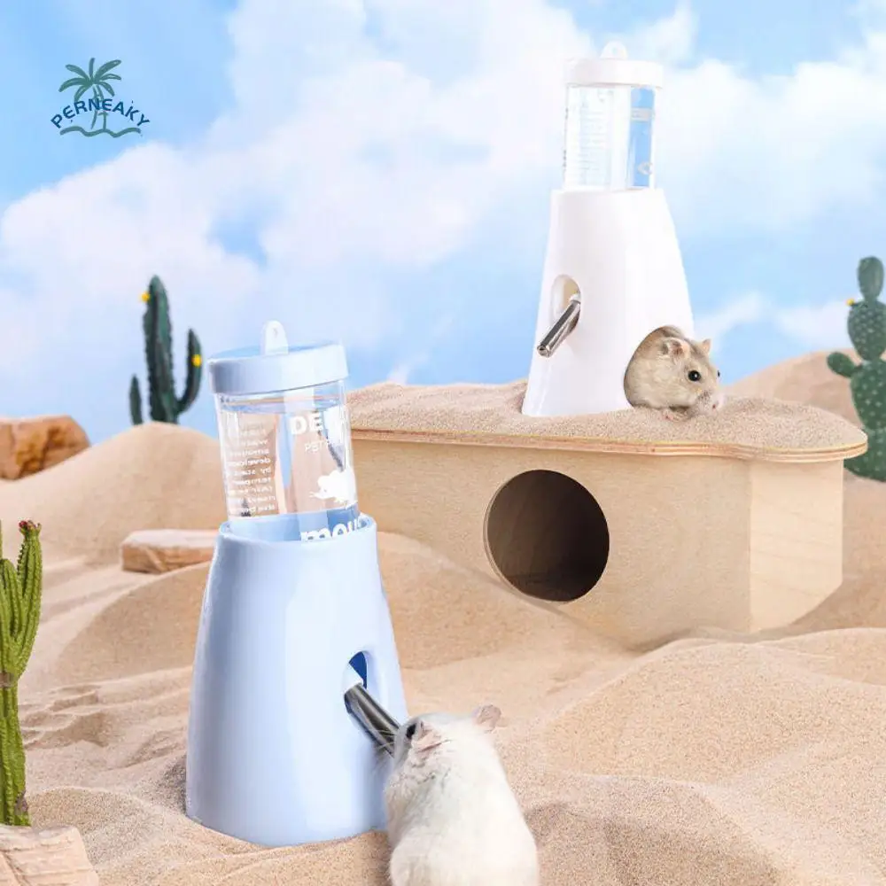 

Leak-proof Hamster Water Bottles Plastic Double Ball Design Hamster Drinking Bottle Pink/Blue/White