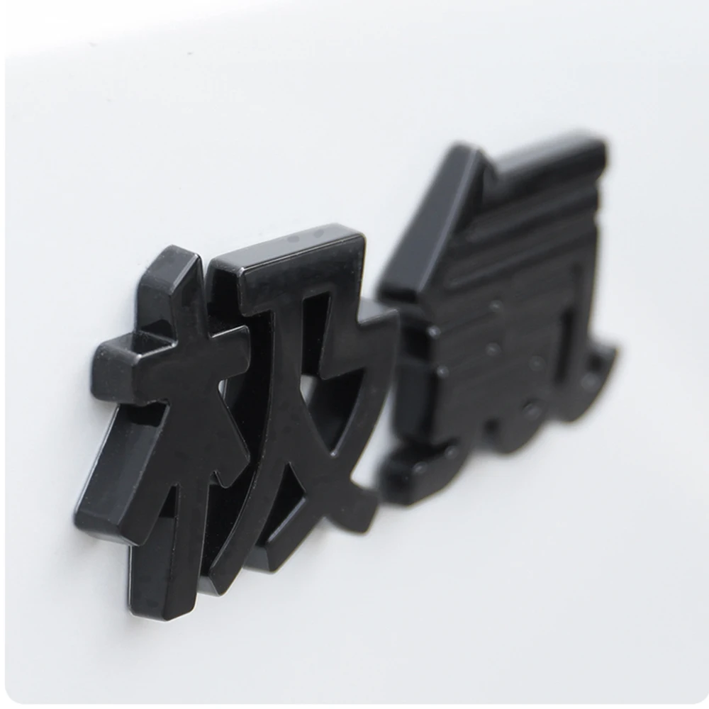 For Zeekr 7X 2024 2025 Blackened Car Emblem Zinc Alloy Rear Emblem