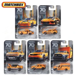 Matchbox-carro original para crianças, brinquedo para o 70 ° ano, veículos de edição especial, 1: 64, porsche 911, turbo, chevy Corvette