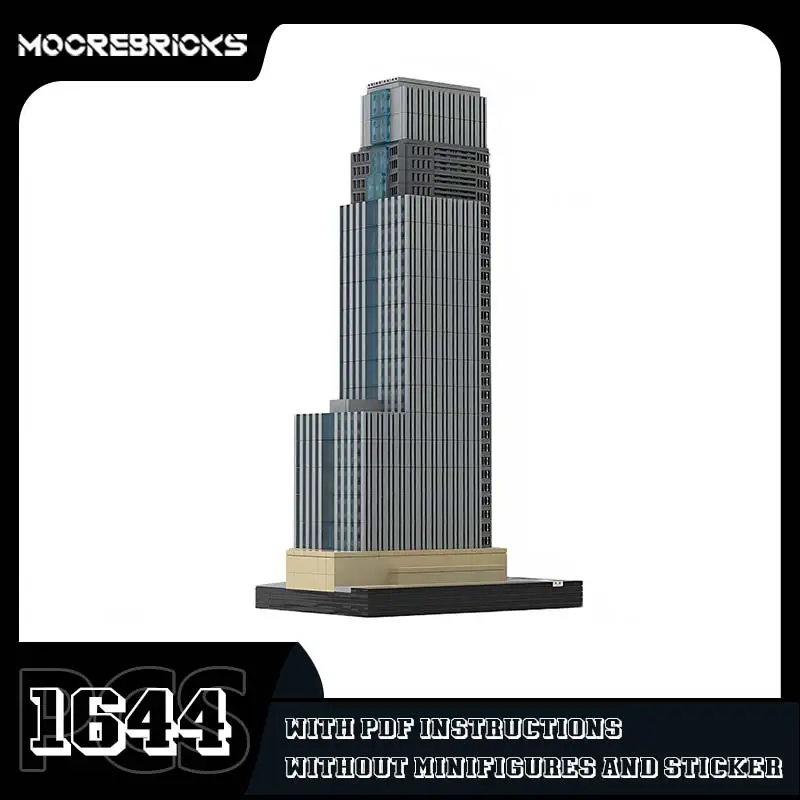 

Hot Selling First National Bank Tower Architecture Building Blocks Street Landscape Model High-tech Bricks Skyscraper Toy Gift