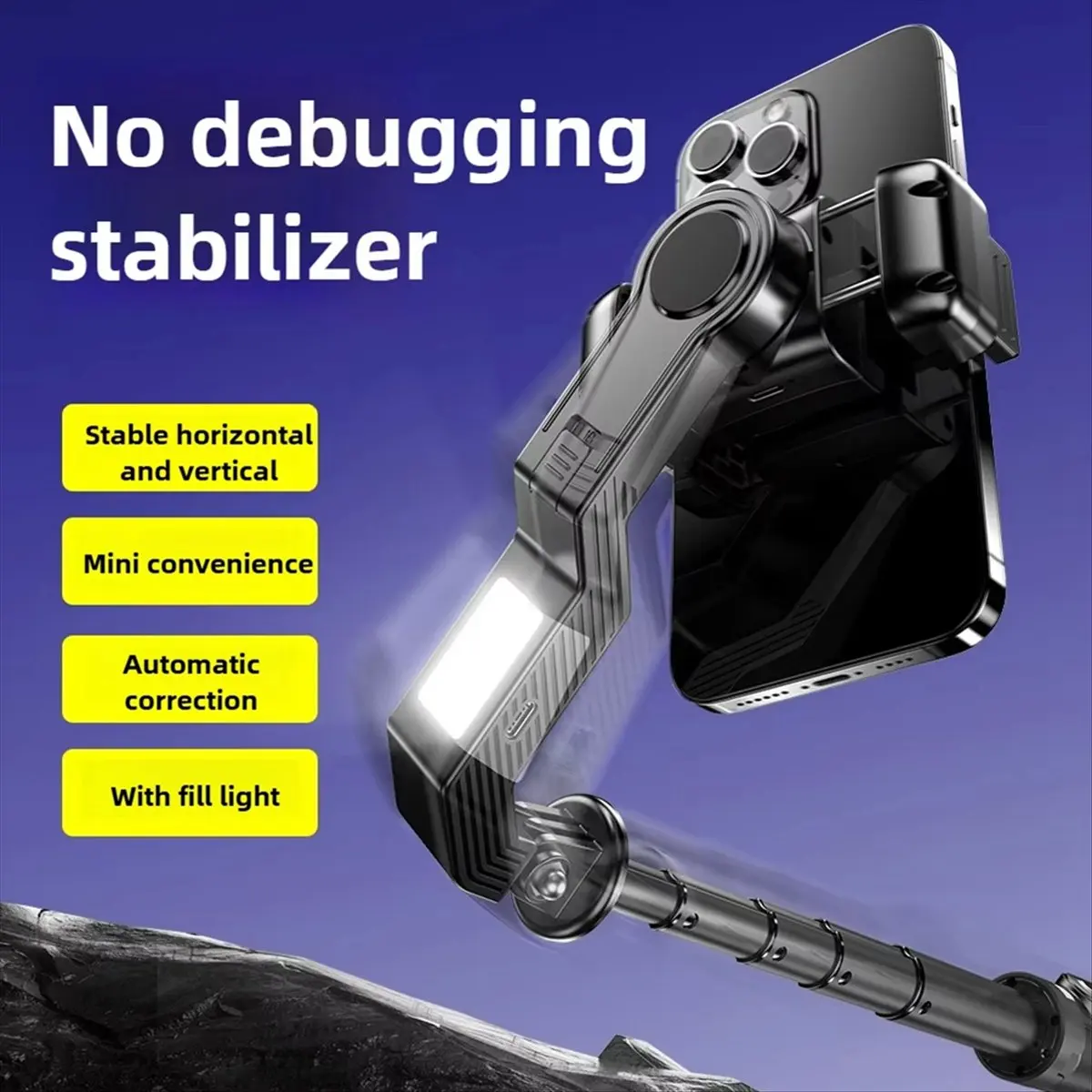 A86G NEW Handheld Gimbal Stabilizer Smartphone Camera Stabilizer Selfie Stick Tripod Stand Wireless Remote for for Android