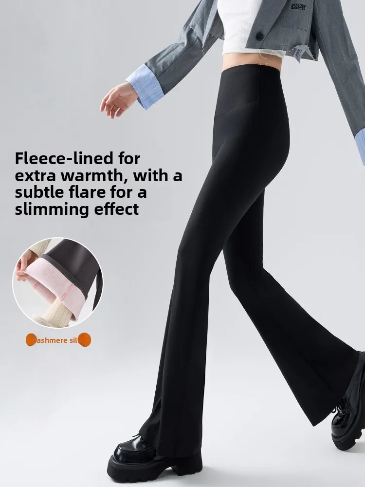 

Брюки для йоги Thiened Fce с высокой талией, брюки из овчины, женская верхняя одежда, зимние морозостойкие утягивающие леггинсы