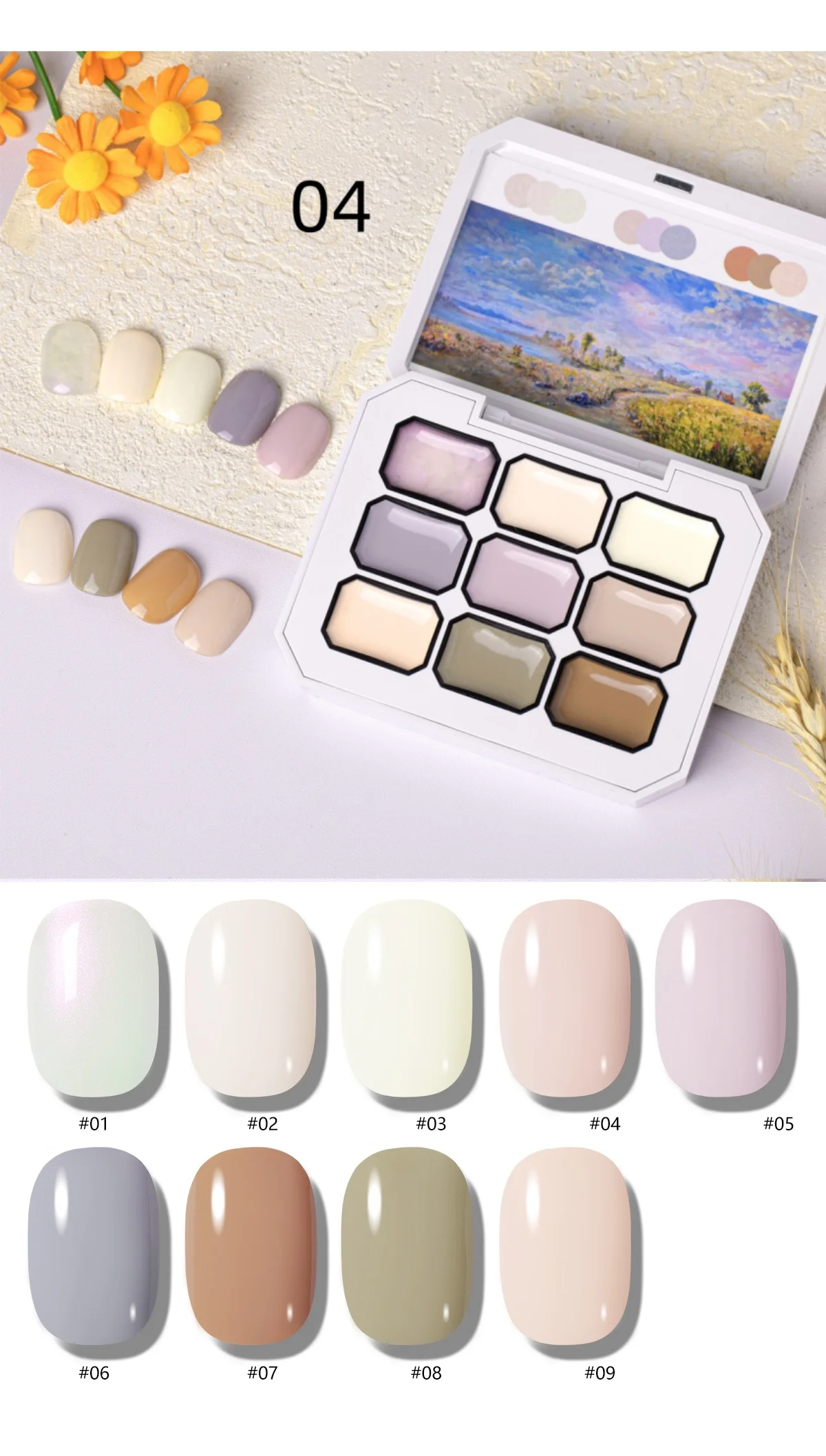 1pc 9-Grid Color Painting Gel - Nail Art Painting recension och pris