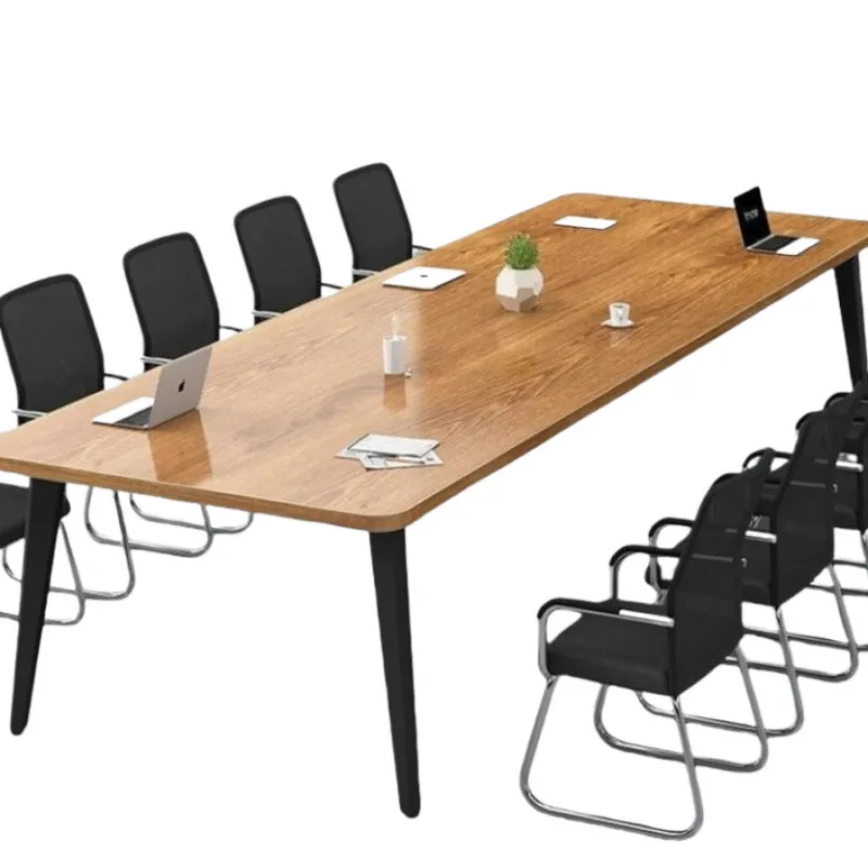 Office Conference Long Simple Modern Training Strip Design Small Negotiation Desk and Chair Combination for Meeting Rooms