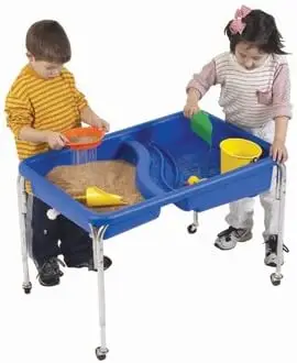 Children's Factory Neptune Sensory Table-18 H, Double Basin-18 H, Blue