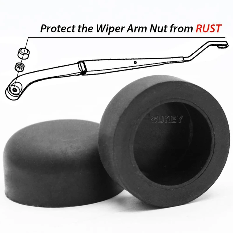 

1Pair Wiper Wiper Arm Nut Cover Cap Bolt Front Black For Honda Accord 2003-2019 Jazz Ridgeline Civic Odyssey Pilot CRV
