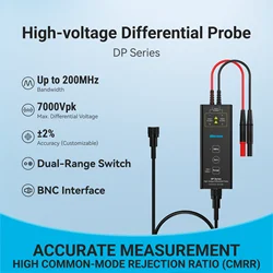 Micsig Oscilloscope High Voltage Differential Probe 100MHz DP700 DP1500 DP3000 DP7000 200MHz DP702 DP1502 DP3002 DP70002MAX7000V