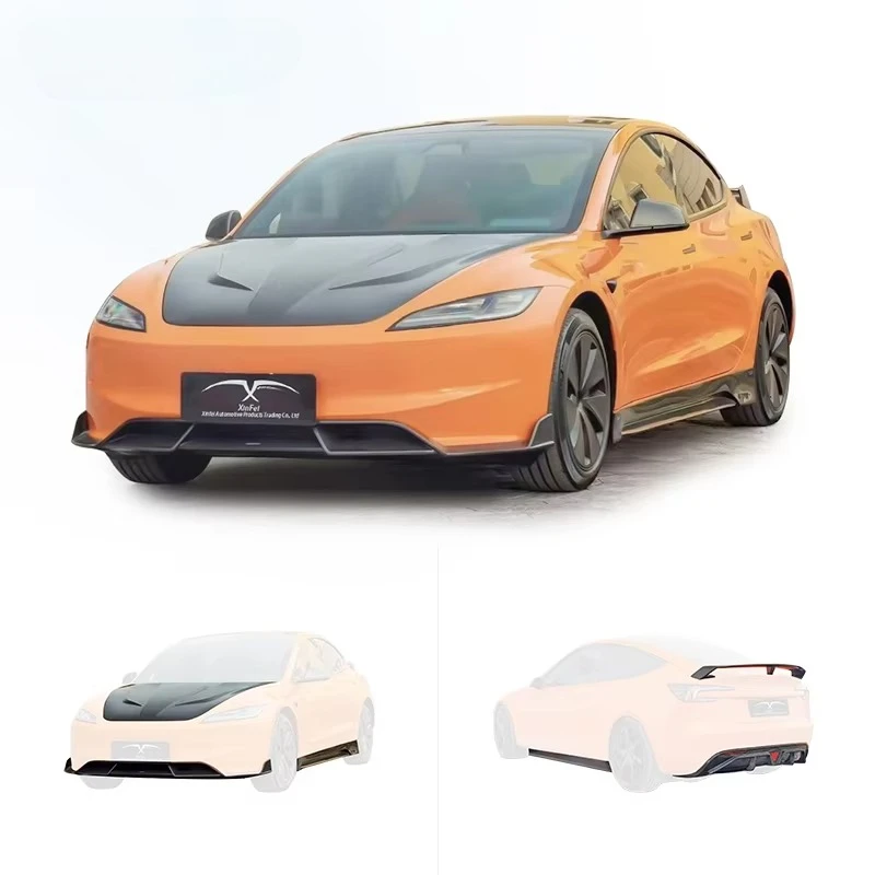 Newly Modified Car Bumper Suitable for Tesla  the Updated Model 3 Carbon Fiber Surround Body Kit with Customizable Decoration