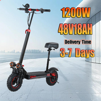 J11MAX E Scooters 1200W Motor 48V18ah Battery Hydraulic Shock Absorber Fold Scooters 11 inch off-road Tire Electric Scooters