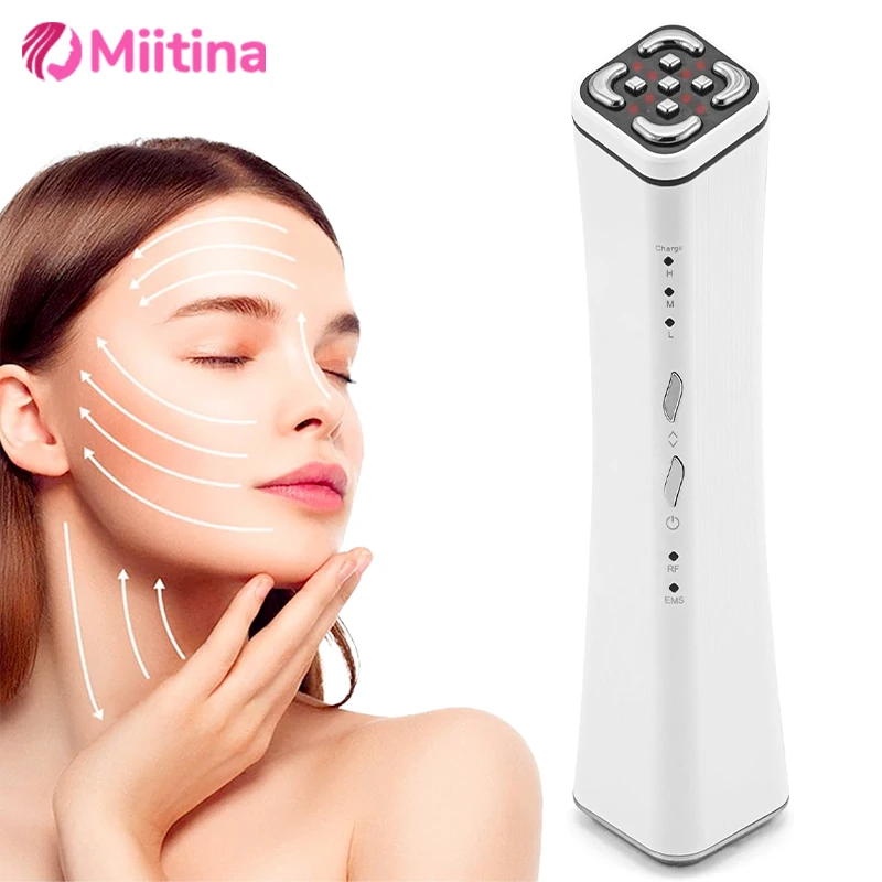 

EMS Facial High Frequency Beauty Device Lift Firming Fine Lines Anti-aging Freezing Age Skin Rejuvenation Care Instrument New