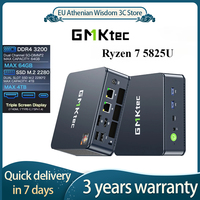 GMKtec M5 Plus Ryzen 7 5825U Mini PC Win11 Pro DDR4 SO-DIMM NVMe M.2 SSD WiFi6E BT5.2 Tri-Display Desktop Office Gaming Computer