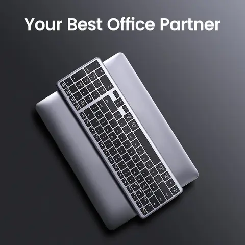 UGREEN Keyboard Wireless Bluetooth 5.0 2.4G Russian/Korean/EN 99 Keycaps For MacBook iPad PC Tablet USB C Rechargeable Keyboard