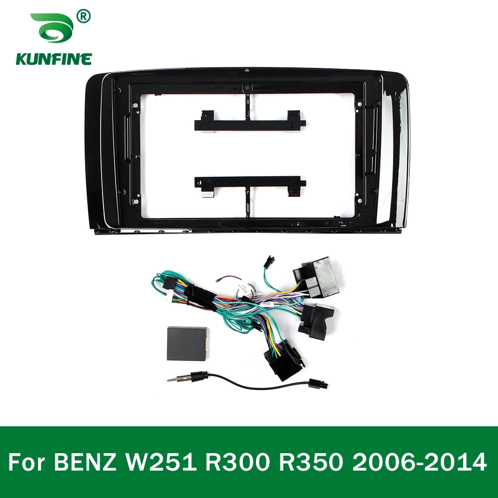 

2Din 9 Inch Car Android Radio Fascia Frame Adapter For BENZ W251 R300 R350 2006-2014 Audio Stereo Dash Fitting Panel Frame Kit