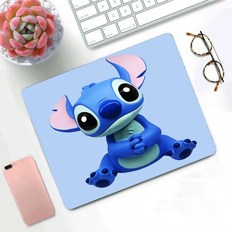 Stitch Cartoon Aesthetic Small Mouse Pad Gamer Computer Desk Mat Kawaii Gaming Accessories Varmilo Keyboard Carpet LOL Mousepad