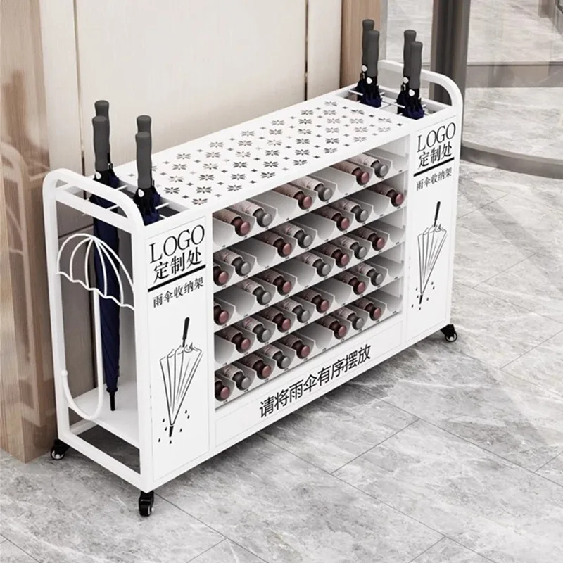 Office building company lobby umbrella storage rack, umbrella rack at the door