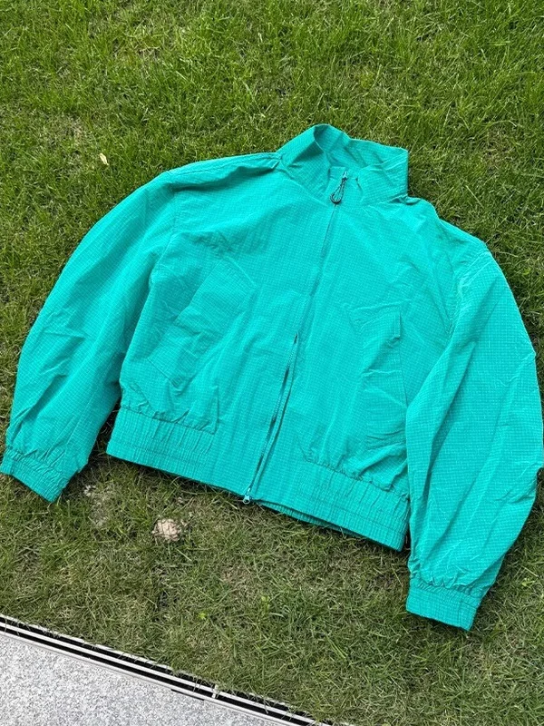 

Large Size Men's Stand Collar Sun Protection Jaet Lightweight Qui Dry Sports Fce Zipper Decorated Loose Fit Summer Coat