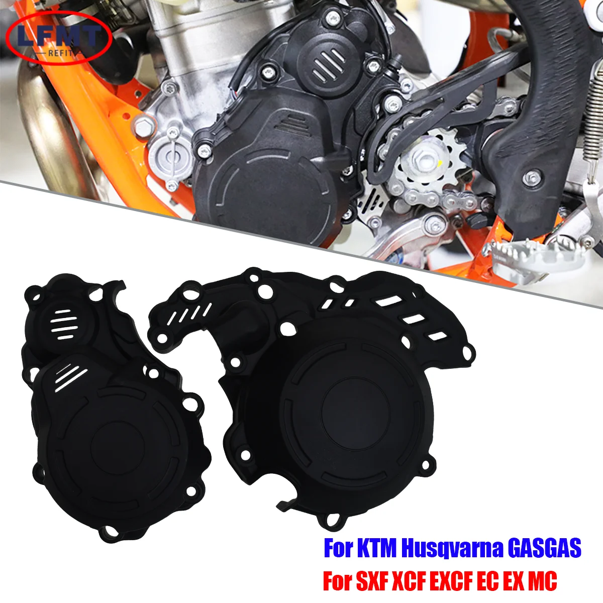 For KTM Motorcycle Engine Cover Clutch Magneto Protector 250 350 2023 SXF XCF EXC For Husqvarna FE FC EC Motocross Accessories