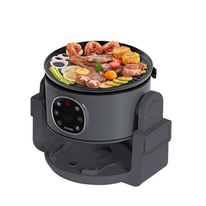Stainless steel multi-function digital control intelligent air fryer household