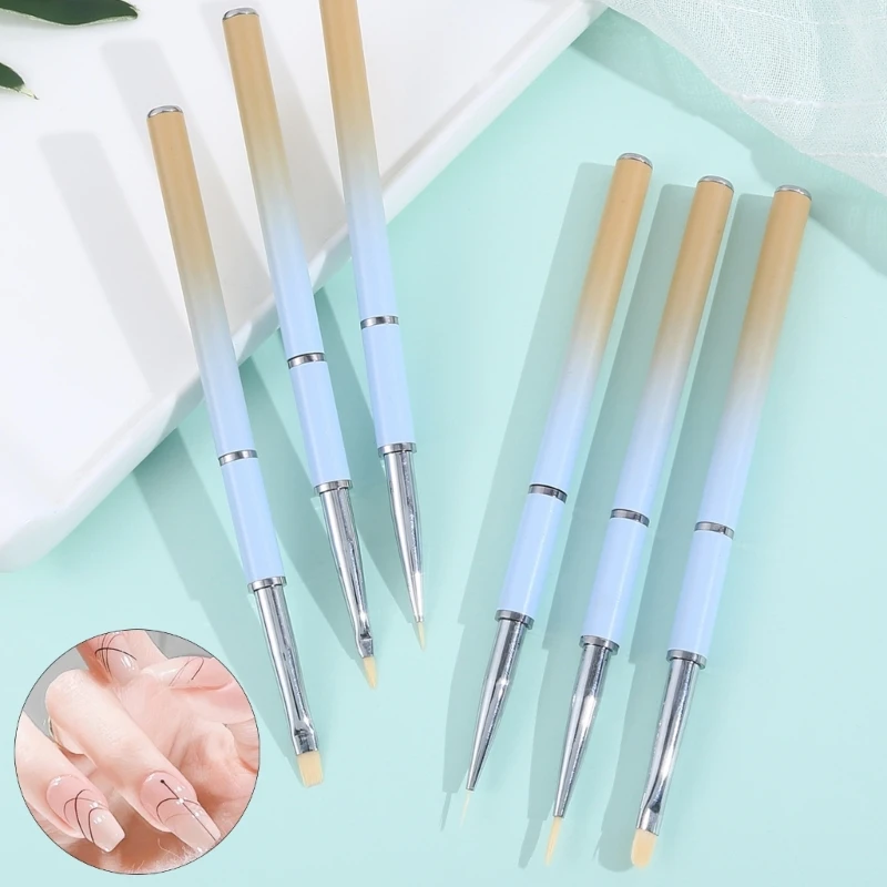 6Pcs Liner Brushes for Nail Art Thin Brush for Polish French Strips Dropship