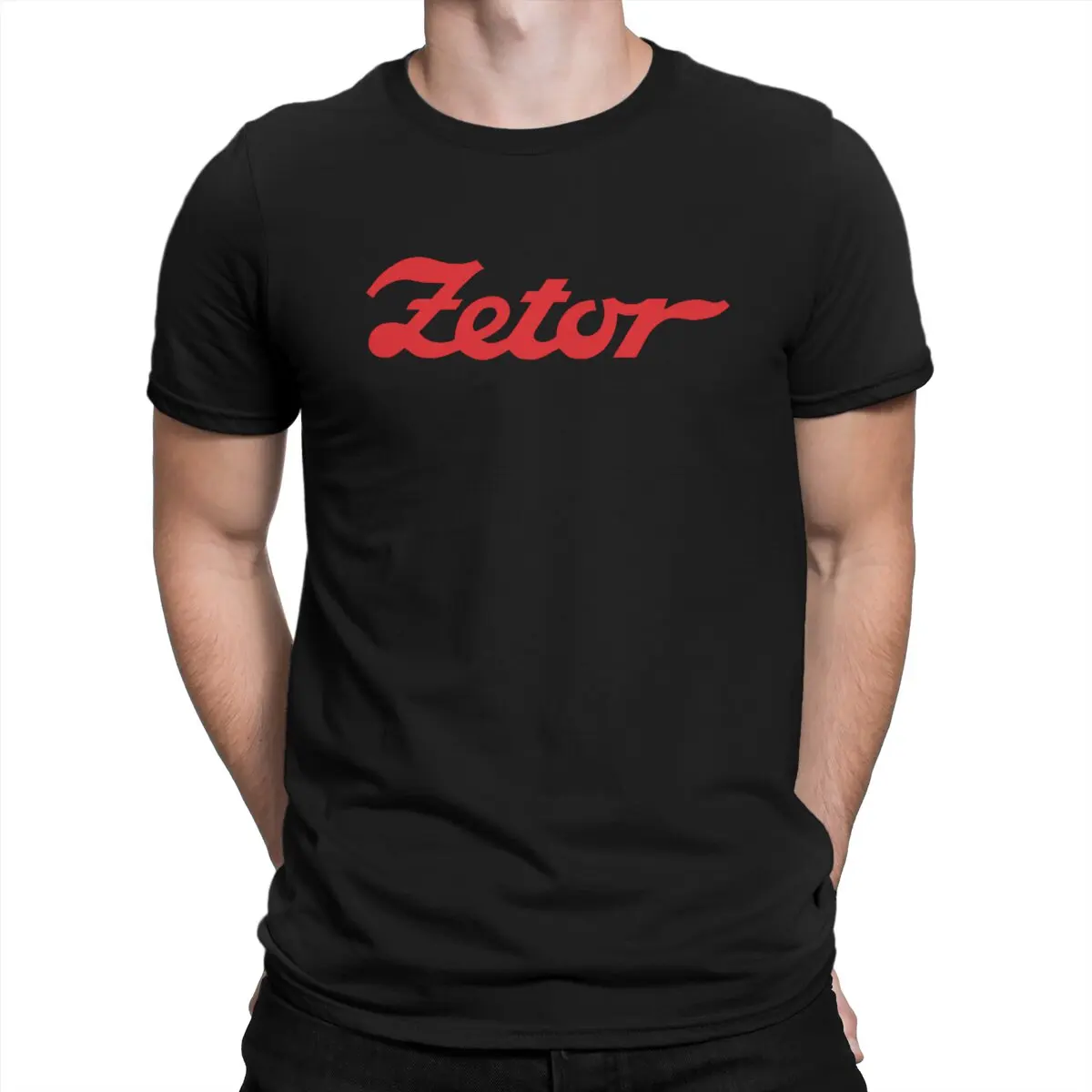 Zetor-camisetas con logotipo para hombre, ropa de algodón puro, camiseta Vintage de manga corta con cuello redondo, camiseta estampada
