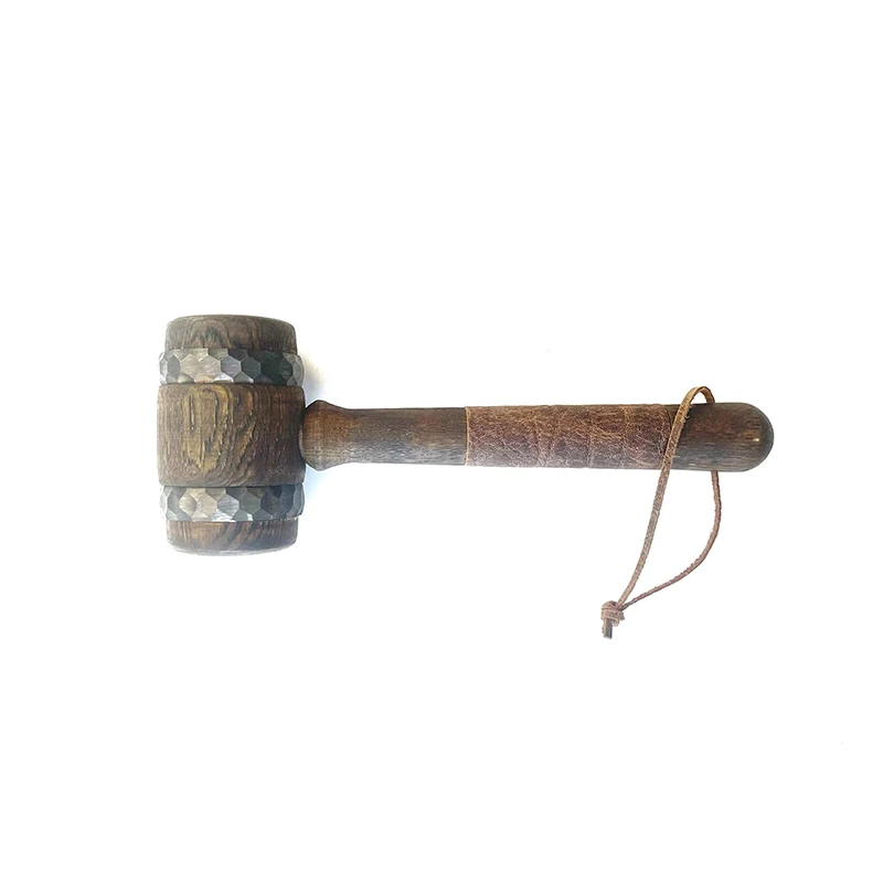 Outdoor Camping Sounding Block Tool Hammer Carpenter's Hammer Carving Hammer Hickory Wood Making