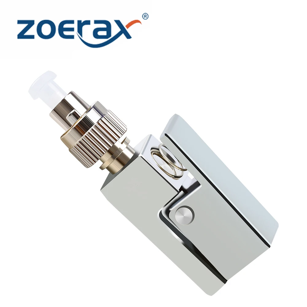 ZoeRax FC Adaptador de fibra óptica nua Conector de fibra quadrada para caneta de luz vermelha FTTH Medidor de energia óptica OTDR FC Acoplador quadrado