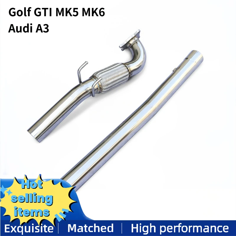 Applicable to Volkswagen Golf GTI MK5 MK6 Audi A3 2.0T Stainless Steel Catless Cat Water Downpipe