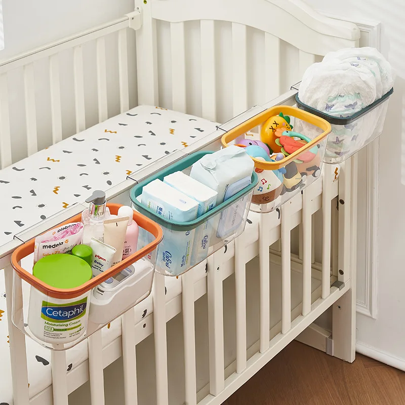 سرير معلق تخزين سلة معلقة السرير تخزين سياج حفاضات زجاجة صندوق تخزين حفاضات الطفل حقيبة للحمل