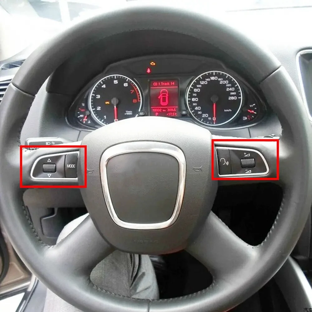 L&R Steering Wheel Buttons MFSW Control Switch Cruise Control Switch for Audi Q5 Q7 A3 A4 A5 A8L A7 A6 C6 A8 S5 S8