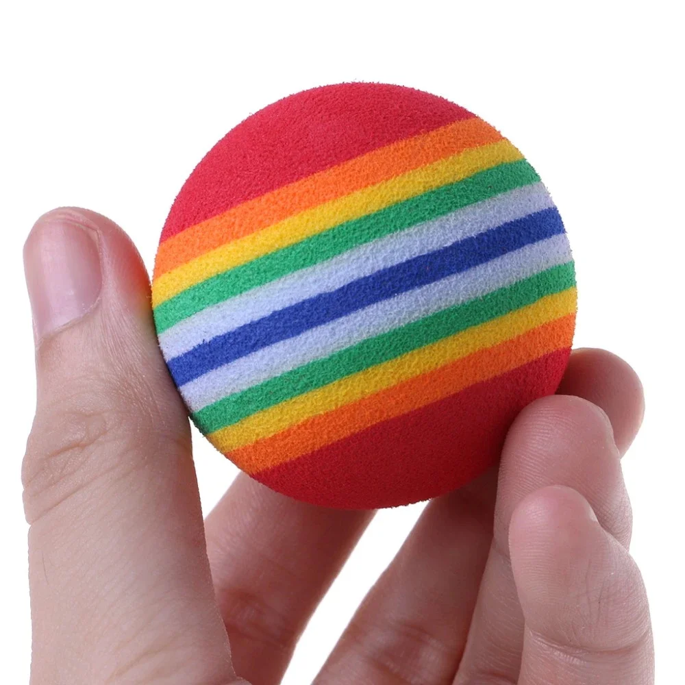 Golf Rainbow Ball EVA Foam Cotton Ball Indoor Practice Ball Sponge Ball Amusement Park Toy Ball Diameter 42mm Outdoor Sports