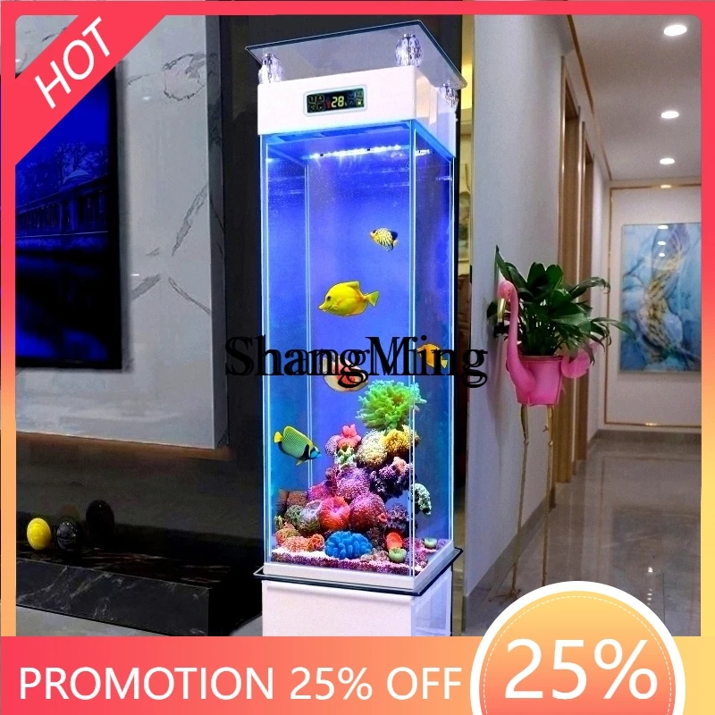 

CL room small and medium rectangular household filter vertical floor glass aquarium