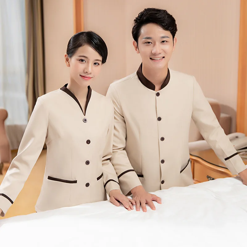 

Cleaning workwear for women in property management, hotel room cleaning staff, breathable long-sleeve autumn and winter attire f