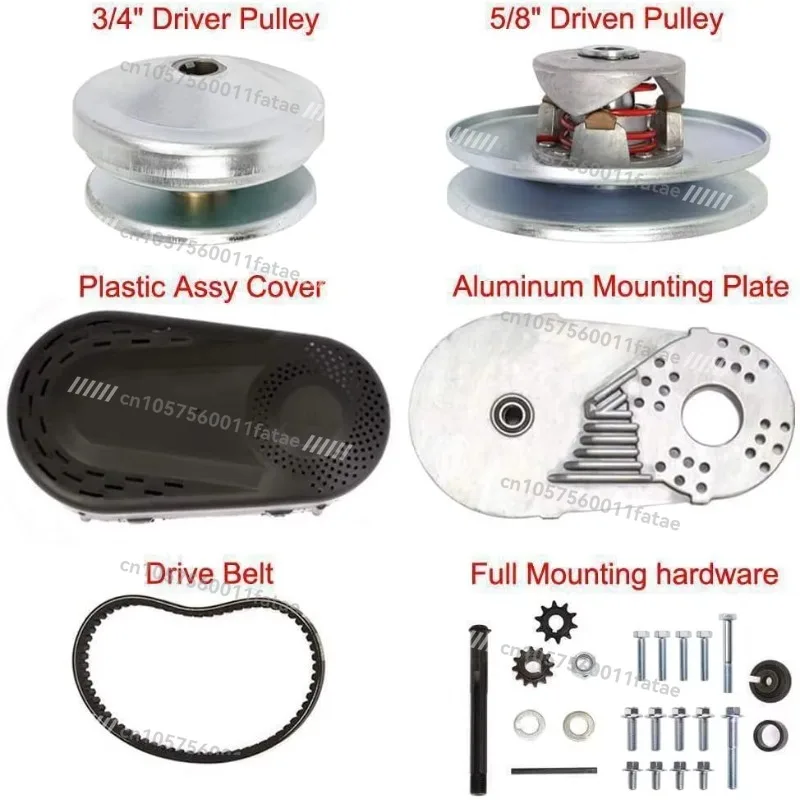 30 Series Hydraulic Torque Converter 3/4 inch  Mini Bicycle Clutch 10T 40/41 and 12T 35 Chain Drive Wheel Shaft Replacement Kit