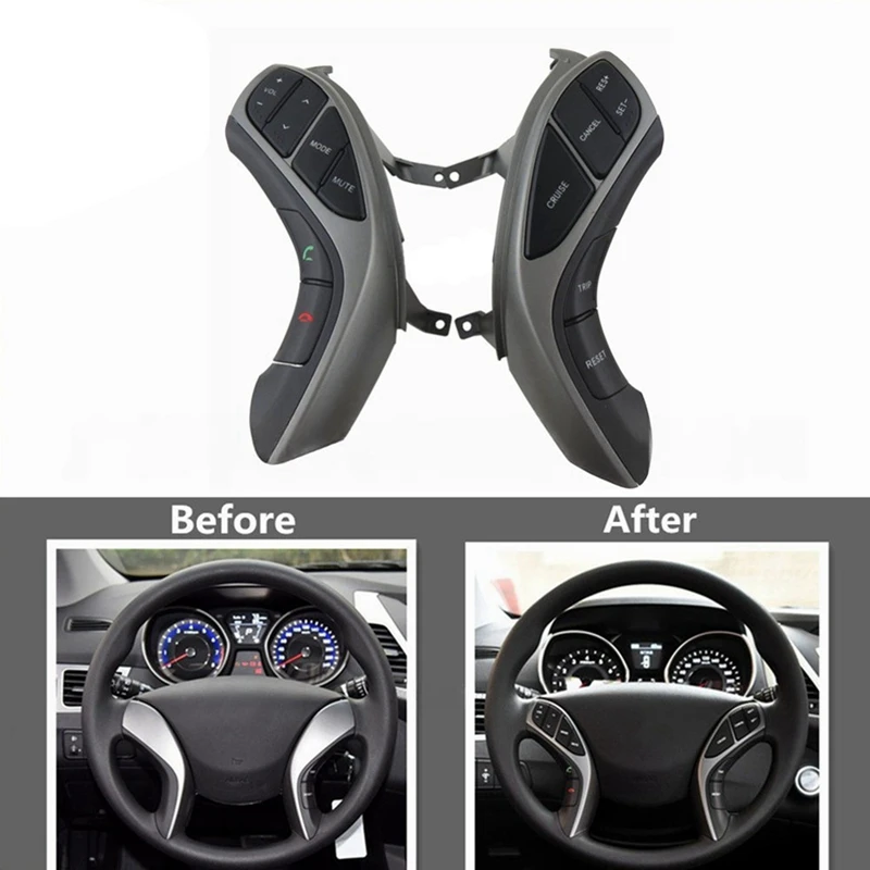 Super Sale LH&RH Cruise Audio Steering Wheel Control Switch Button Bluetooth for Hyundai Elantra AVANTE MD 96700-3X800 Car Inter