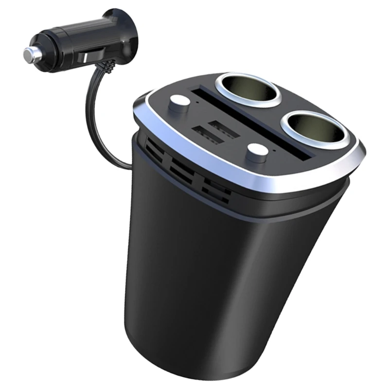 Bộ chuyển đổi sạc 4 trong 1 Bộ chia 120W Bộ chuyển đổi sạc xe hơi 2 ổ cắm