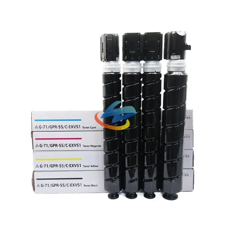 4PCS NPG71 GPR-55 C-EXV51 Toner Cartridge Compatible for Canon IR ADV C5560 C5550 C5540 C5535 Toner NPG71 GPR55 EXV51