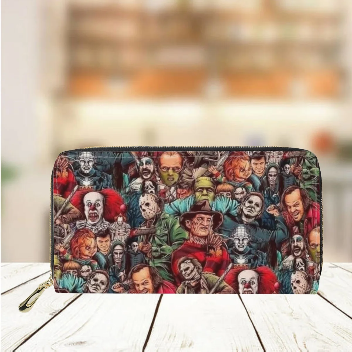 New Horror Movie Friends Character Print Wallet for Women Hot Long Money Bag Casual Shopping PU Leather Bank Card Holder Purse