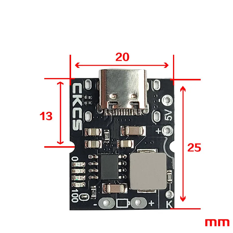 TypeC USB 5V 2A Moduł ładowania i rozładowania Płyta zabezpieczająca ładowanie Konwerter Boost POWER USB 1S 4,2V 3,7V 18650 Bateria litowa